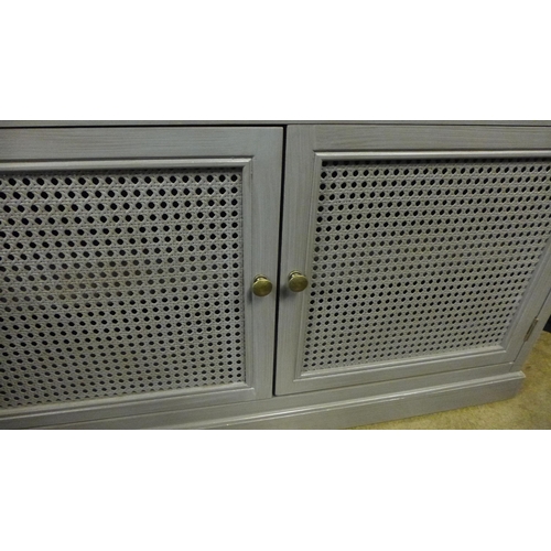 1439 - A grey two door two drawer sideboard