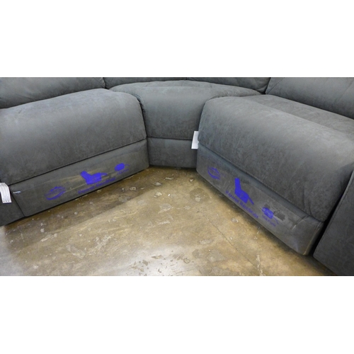 1531 - Justin Grey Fabric  Reclining Sectional corner Sofa    , Original RRP £1833.33 + vat, (4095-5)  * Th... 