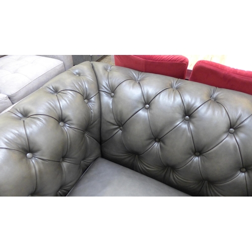 1539a - New Allington 3 Seater Grey Leather Sofa: 5858Ls , Original RRP £1666.66 + vat, (4095-6)  * This lot... 