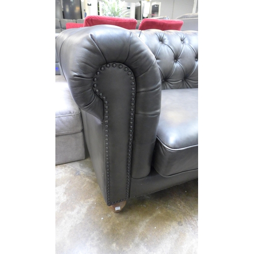 1539a - New Allington 3 Seater Grey Leather Sofa: 5858Ls , Original RRP £1666.66 + vat, (4095-6)  * This lot... 