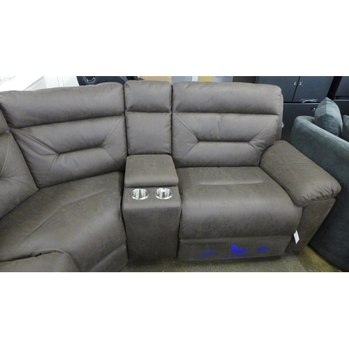 1615 - Justin Brown Fabric Reclining Sectional corner Sofa      , Original RRP £1833.33 + vat, (4095-12)  *... 