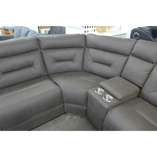 1615 - Justin Brown Fabric Reclining Sectional corner Sofa      , Original RRP £1833.33 + vat, (4095-12)  *... 