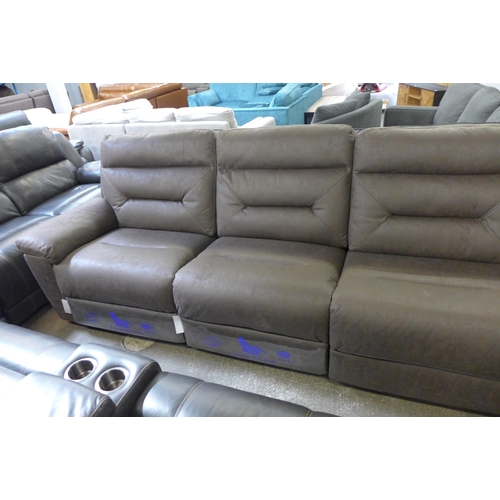 1615 - Justin Brown Fabric Reclining Sectional corner Sofa      , Original RRP £1833.33 + vat, (4095-12)  *... 