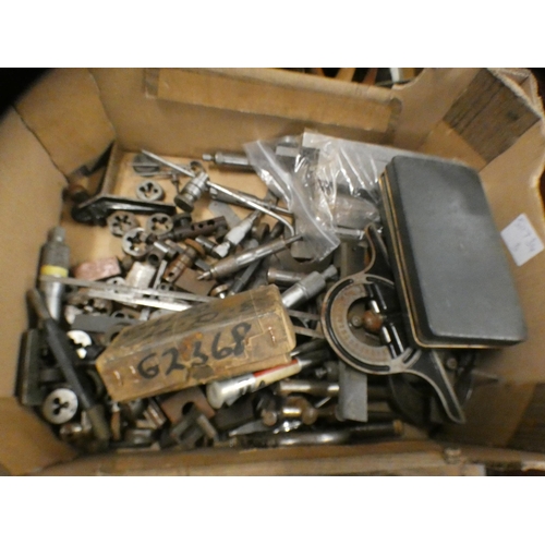 2004 - Vintage engineers job lot: approx. 100 items inc. micrometers, boxed & unused die head sets, gauges,... 