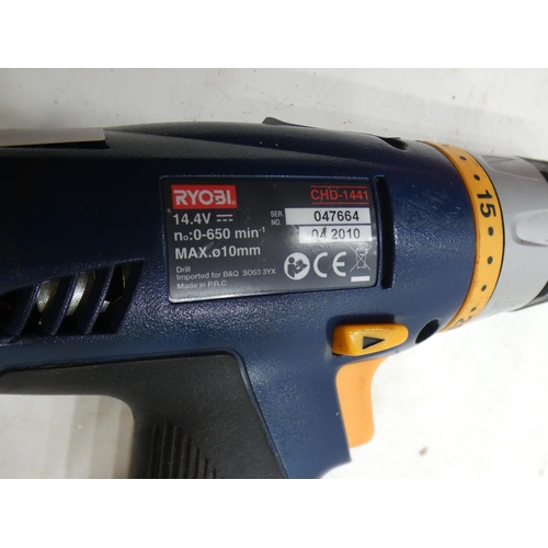 2013 - Ryobi CHD-1441 14.4v cordless drill with charger - W