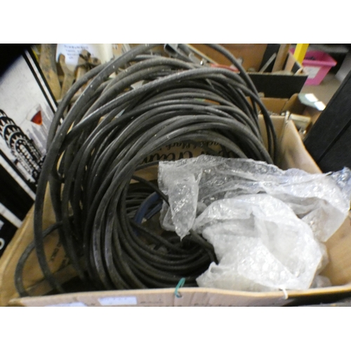 2062 - 4 Boxes of cable & ironmongery items: screws, nails