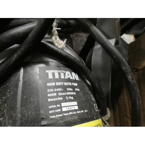 2167 - Titan TTB583PMP boxed flood/submersible pump - W - with hose & remote control - W