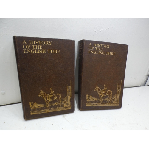 2308 - Two volumes of A History of The English Turf, horseracing first editions (1931) sold with approx. 10... 