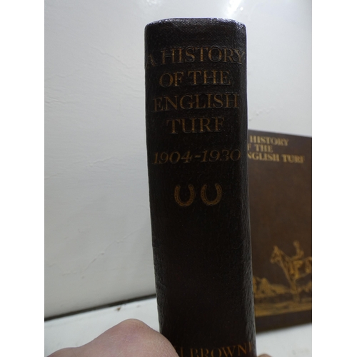 2308 - Two volumes of A History of The English Turf, horseracing first editions (1931) sold with approx. 10... 