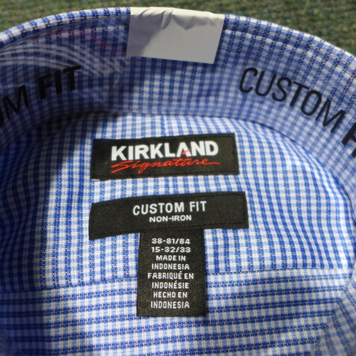 3188 - Quantity of men's Kirkland Signature custom fit shirts, (mix of sizes) * this lot is subject to VAT