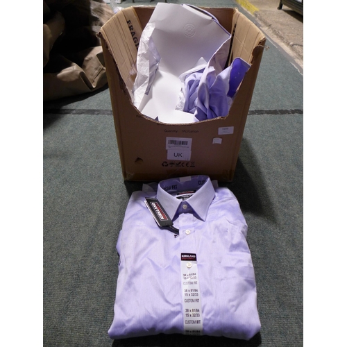 3189 - Quantity of men's Kirkland Signature custom fit shirts, (mix of sizes) * this lot is subject to VAT