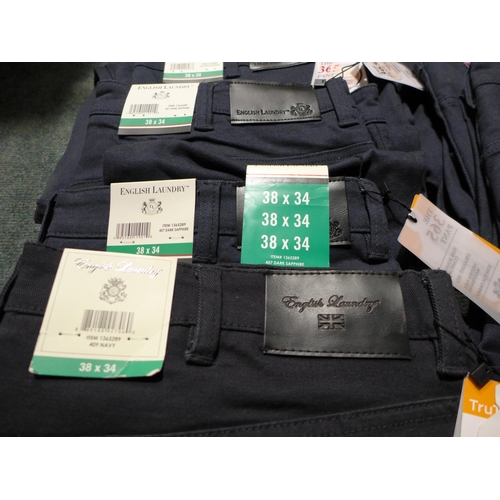 3204 - 10 Pairs of men's trousers, mixed sizes and styles * this lot is subject to VAT