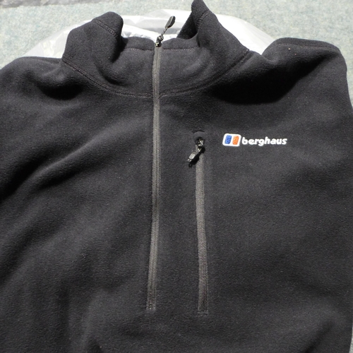 3207 - 4 Men's Berghaus half-zip, Black fleeces, size XXL * this lot is subject to VAT