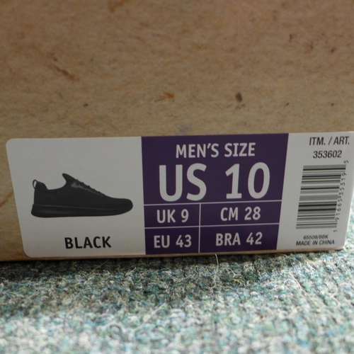 3212 - Pair of men's black Skechers, UK size 9 * this lot is subject to VAT