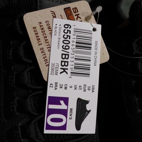 3212 - Pair of men's black Skechers, UK size 9 * this lot is subject to VAT