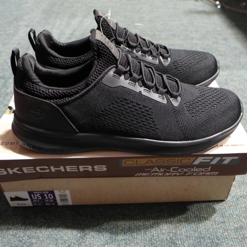 3213 - Pair of men's black Skechers, UK size 9 * this lot is subject to VAT