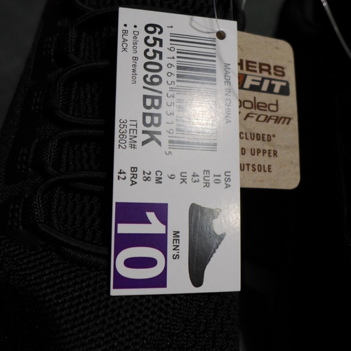 3213 - Pair of men's black Skechers, UK size 9 * this lot is subject to VAT