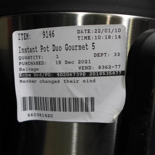 3232 - Instant Pot Gourmet       (247-37)  * This lot is subject to vat