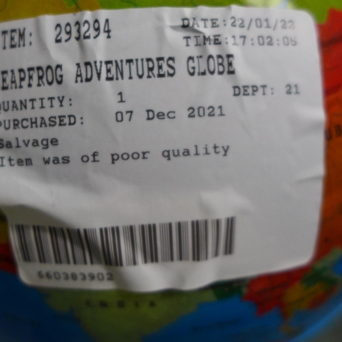 3277 - Leapfrog Adventures Globe Magic (247-331)  * This lot is subject to vat