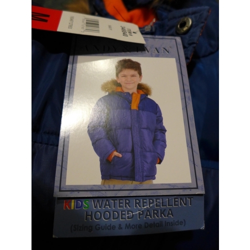 3201 - 3 Children's Andy & Evan hooded parka's - mixed sizes * this lot is subject to VAT