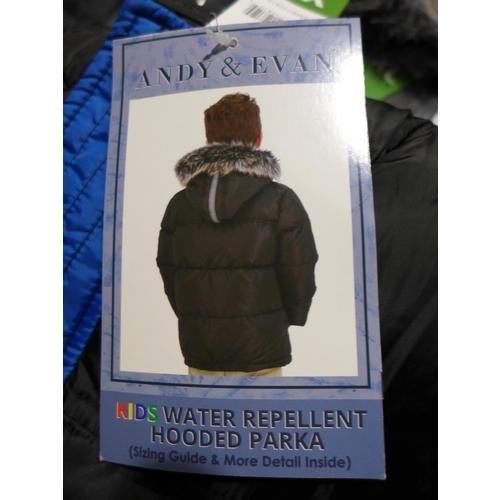 3201 - 3 Children's Andy & Evan hooded parka's - mixed sizes * this lot is subject to VAT