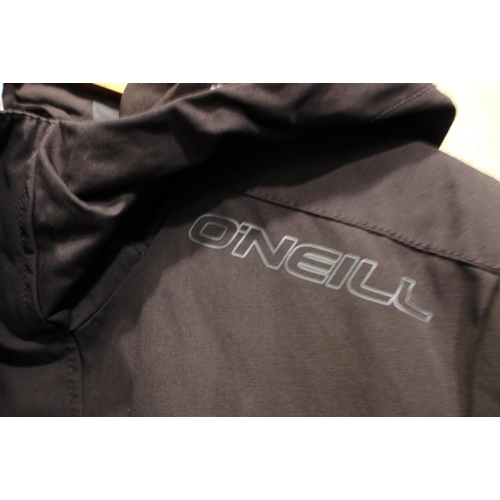 3281 - 2 Men's O'Neill black hooded jackets, 1 S/1 XS * this lot is subject to VAT