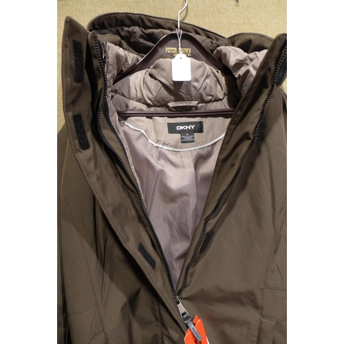 3285 - Women's Khaki DKNY 2-in-1 jacket size M * this lot is subject to VAT