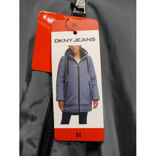 3291 - 2 Women's DKNY teal hooded coats, size M * this lot is subject to VAT