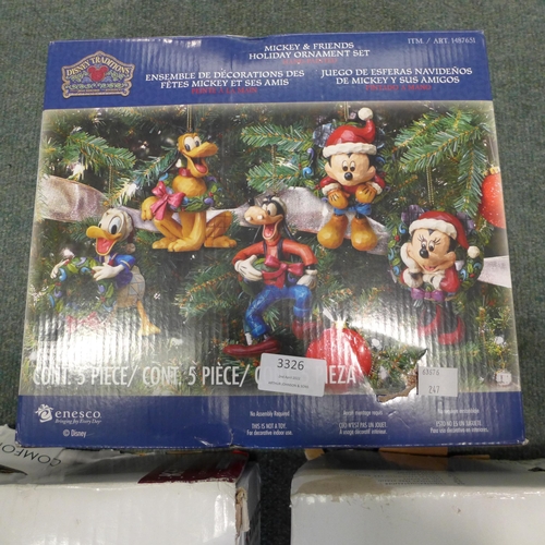 3326 - 2 Christmas Tree Stands and Disney Ornaments (247-150,151.195)  * This lot is subject to vat