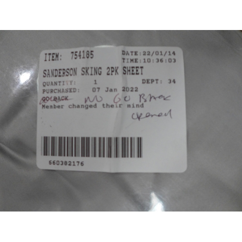 3336 - Sanderson Super King, Silver - 2 pack - Fitted Sheets (247-187)  * This lot is subject to vat