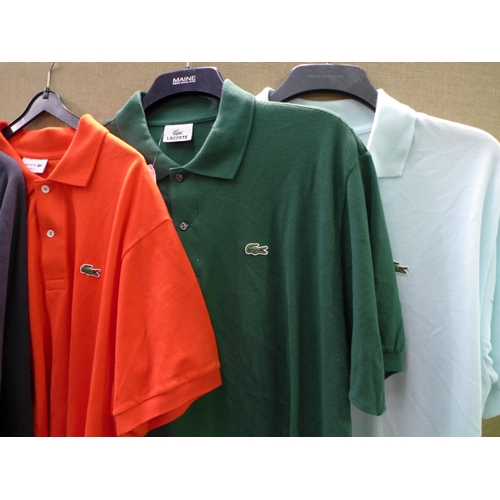 3350 - 3 Men's Lacoste polo T-shirts and a black Under Armour jumper, Size XXL* this lot is subject to VAT