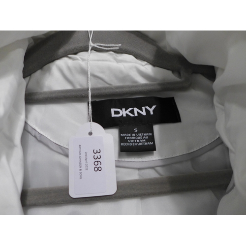 3368 - Women's DKNY black and white 2-in-1 hooded coat, size S * this lot is subject to VAT