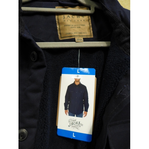 3374 - 2 Men's blue Jach's button-up jackets, mixed sizes * this lot is subject to VAT