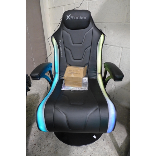 3386 - XRocker Rainstorm 4.1 Wireless RGB Gaming Chair, Original RRP £199.99 + Vat    (247-309)  * This lot... 