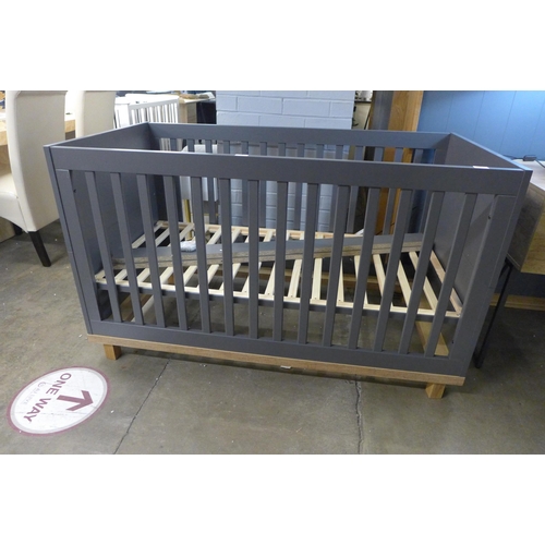 1638 - A grey painted cot bed * this lot is subject to VAT