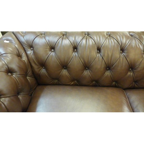 1301 - New Allington 3 Seater Brown Leather Sofa, RRP £1666.66 + vat (4097-31)  * This lot is subject to va... 