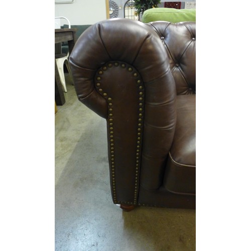 1301 - New Allington 3 Seater Brown Leather Sofa, RRP £1666.66 + vat (4097-31)  * This lot is subject to va... 