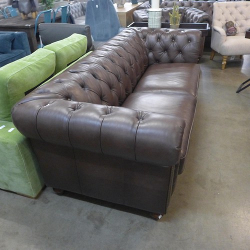 1301 - New Allington 3 Seater Brown Leather Sofa, RRP £1666.66 + vat (4097-31)  * This lot is subject to va... 