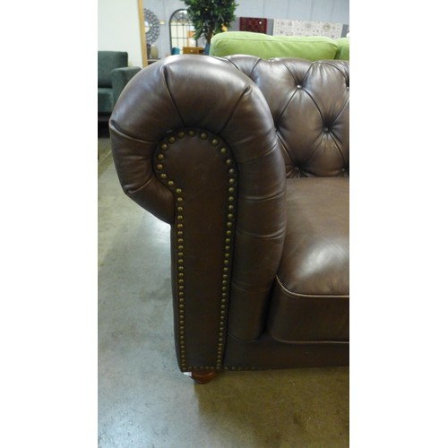 1301 - New Allington 3 Seater Brown Leather Sofa, RRP £1666.66 + vat (4097-31)  * This lot is subject to va... 