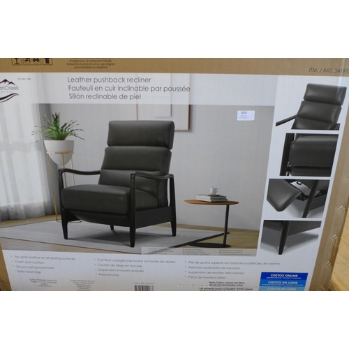 1620 - Kuka Km.A071 Pushback  Leather Recliner,  Original RRP £416.66 + vat  (4096-15)  * This lot is subje... 