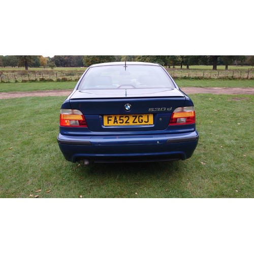 2534 - BMW 530D Diesel Saloon car 2926cc FA52 ZGL 2003 MOT 07.09.22 - automatic clutch, mileage 184,500, on... 