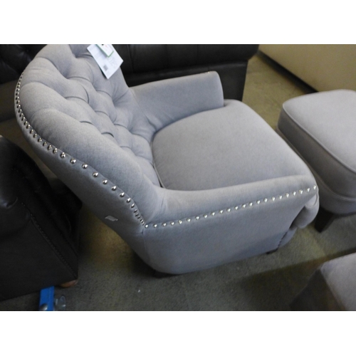 1686 - Home Meridian Fabric Chair With Ottoman,   OriginalRRP £374.91 + vat  (4096-26)  * This lot is subje... 