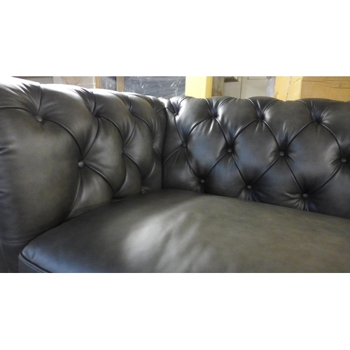 1687 - New Allington 3 Seater Grey Leather Sofa,   OriginalRRP £1666.66 + vat  (4096-28)  * This lot is sub... 