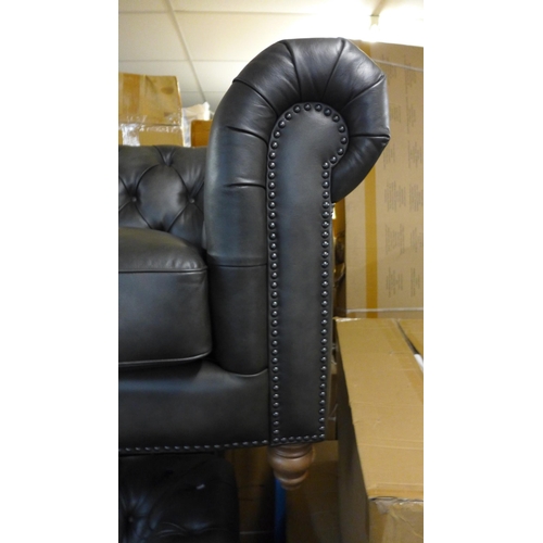 1687 - New Allington 3 Seater Grey Leather Sofa,   OriginalRRP £1666.66 + vat  (4096-28)  * This lot is sub... 