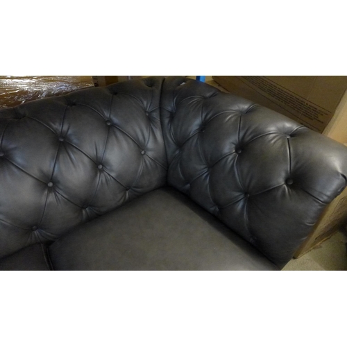 1688 - New Allington 2 Seater Grey Leather Sofa,  Original RRP £1374.91 + vat  (4096-25)  * This lot is sub... 