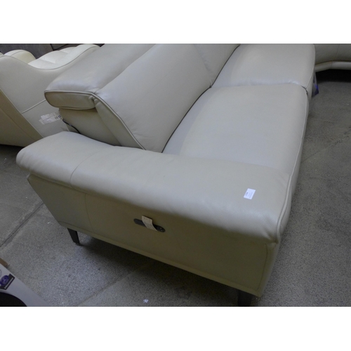 1704 - Cream Corner Leather 2 Piece Sectional, Original RRP £2083.33 + vat  (4096-23)  * This lot is subjec... 