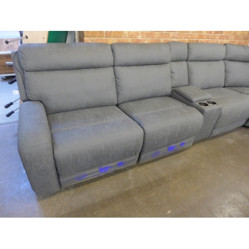 1630 - Paisley Fabric Sectional P/Recliner With P/Head    , Original RRP £2166.66  ( 4091-13)  * This lot i... 