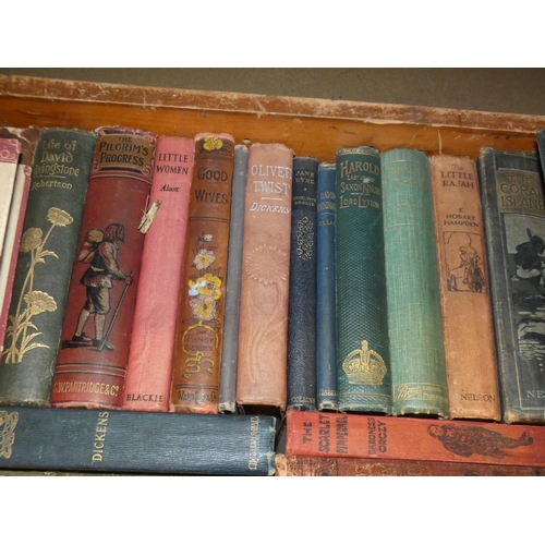 2235 - Approx. 40 early and first editions, mostly 19th Century: Eliot, Dickens, Trollope, Hope, Makepeace-... 