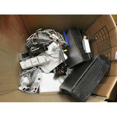 2341 - Job lot of gaming: 3 Wii consoles, PS2, PS3 Superslick, XBox 360 and mixed accessories