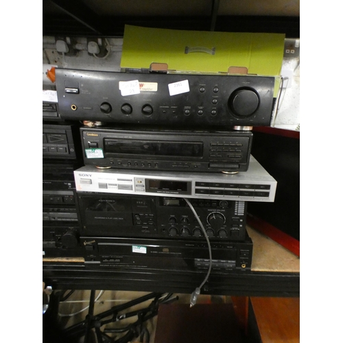 2361 - Hi-fi job lot: Sherwood CDC5030R, Interm tape deck, Sony direct comparator, Goodmans stereo tuner